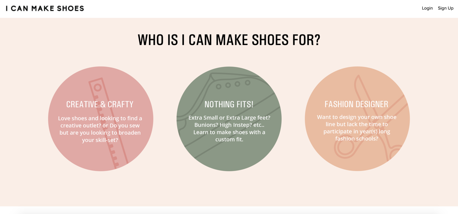 I Can Make Shoes homepage