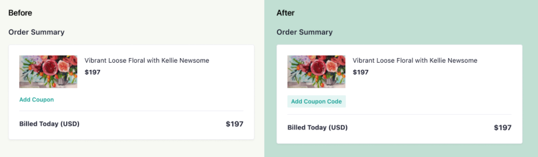 Coupon code design