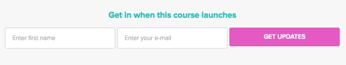 course email signup