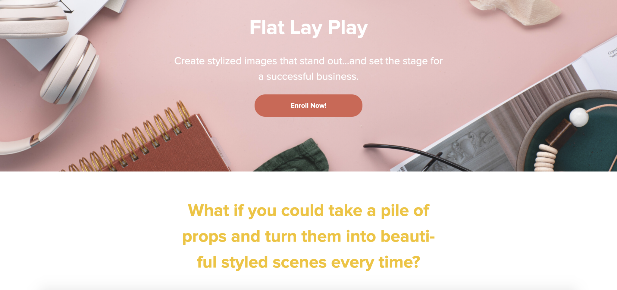 Flat Lay Play course