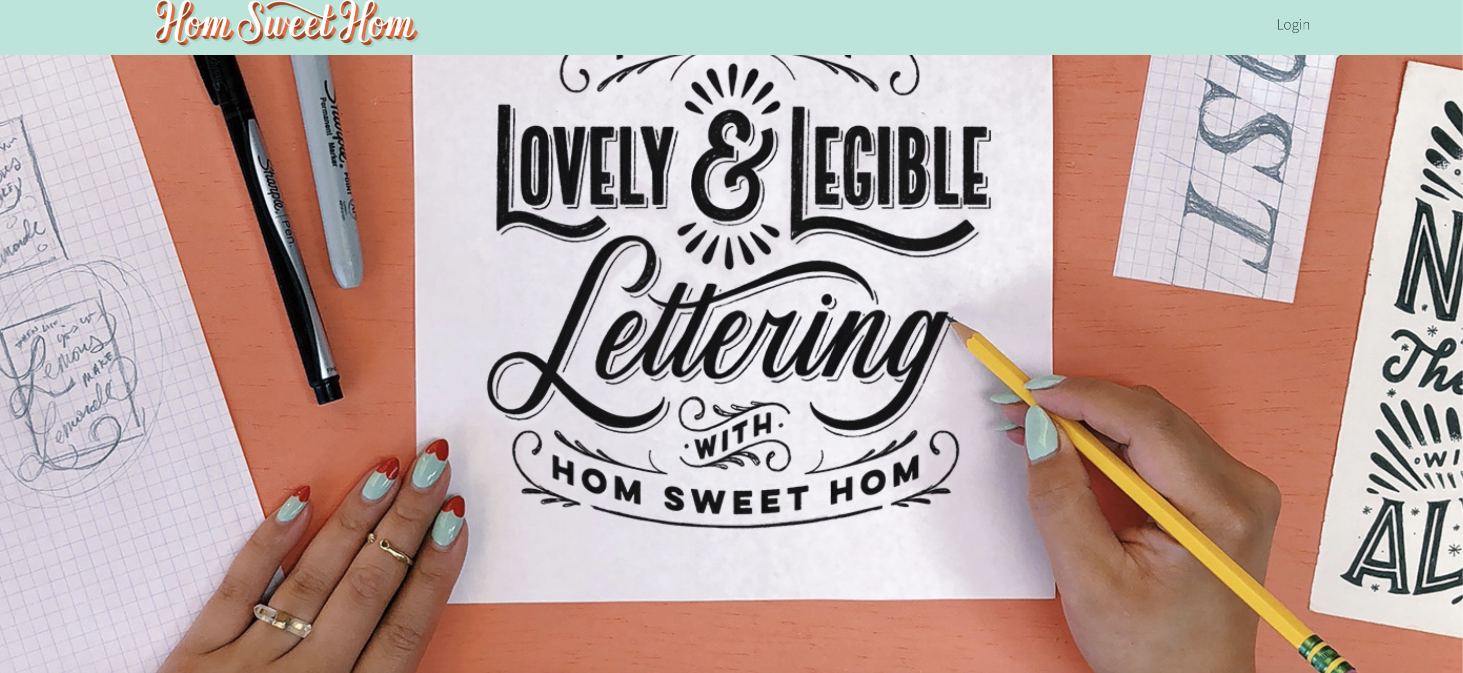 Hom Sweet Hom lettering course