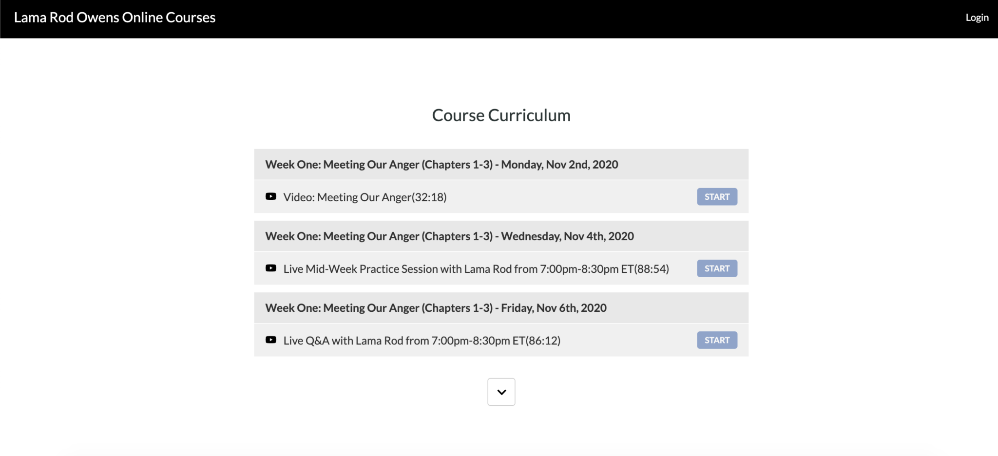 Love Rage course curriculum