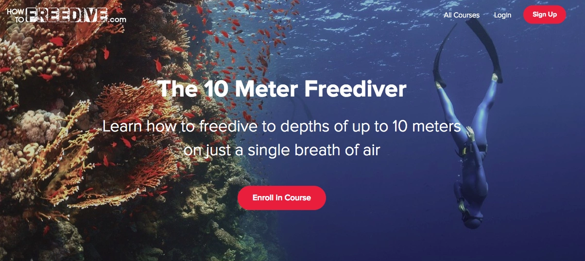 10 meter free diver sales page