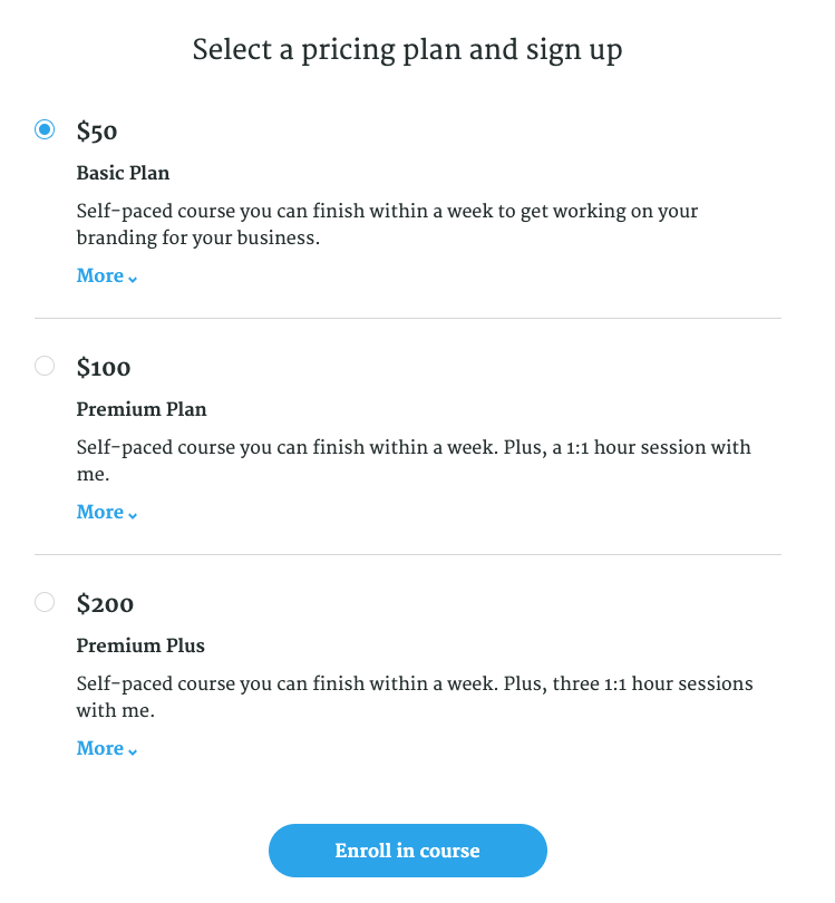 Photo-Multiple Pricing Plans