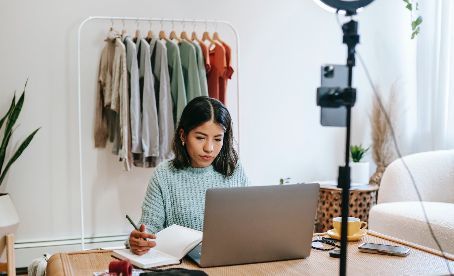 woman at desk