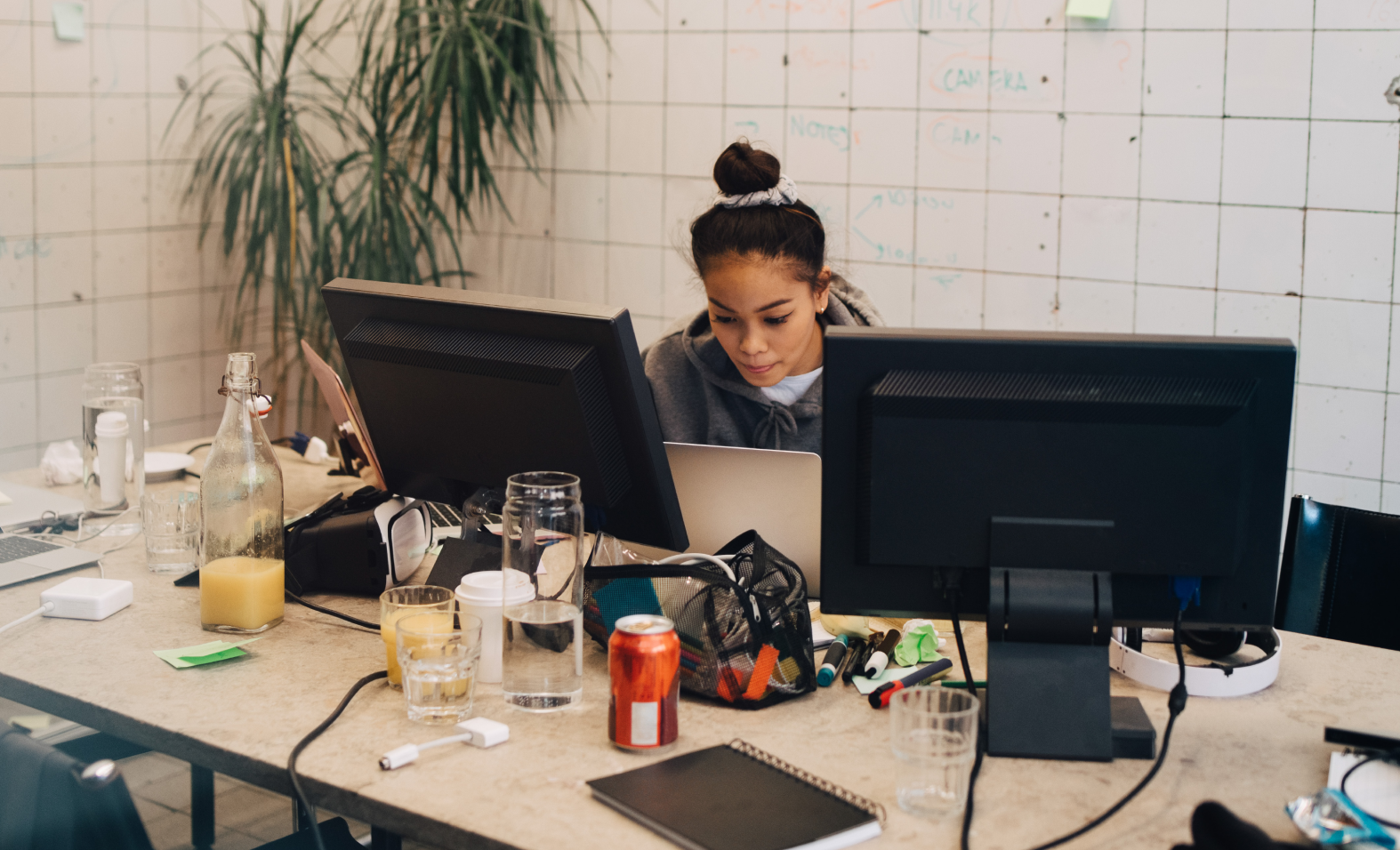 woman working at computers