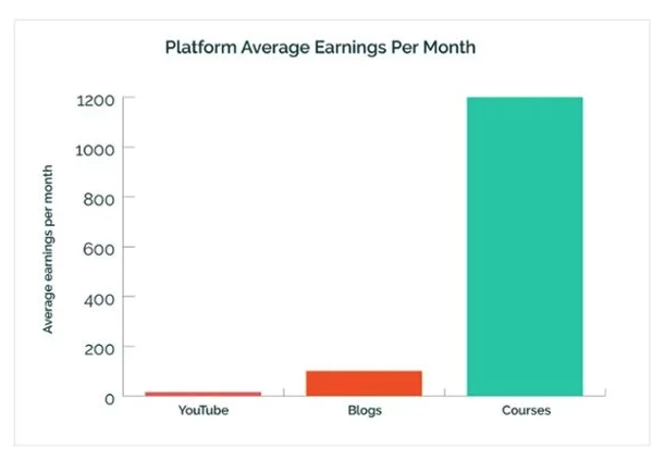 Platform average earnings per month