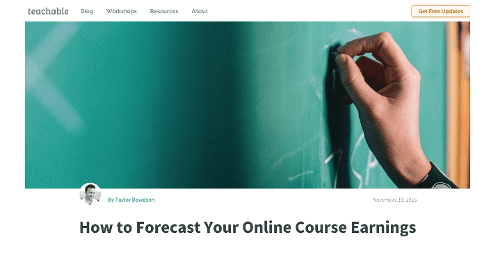 Your online course earnings