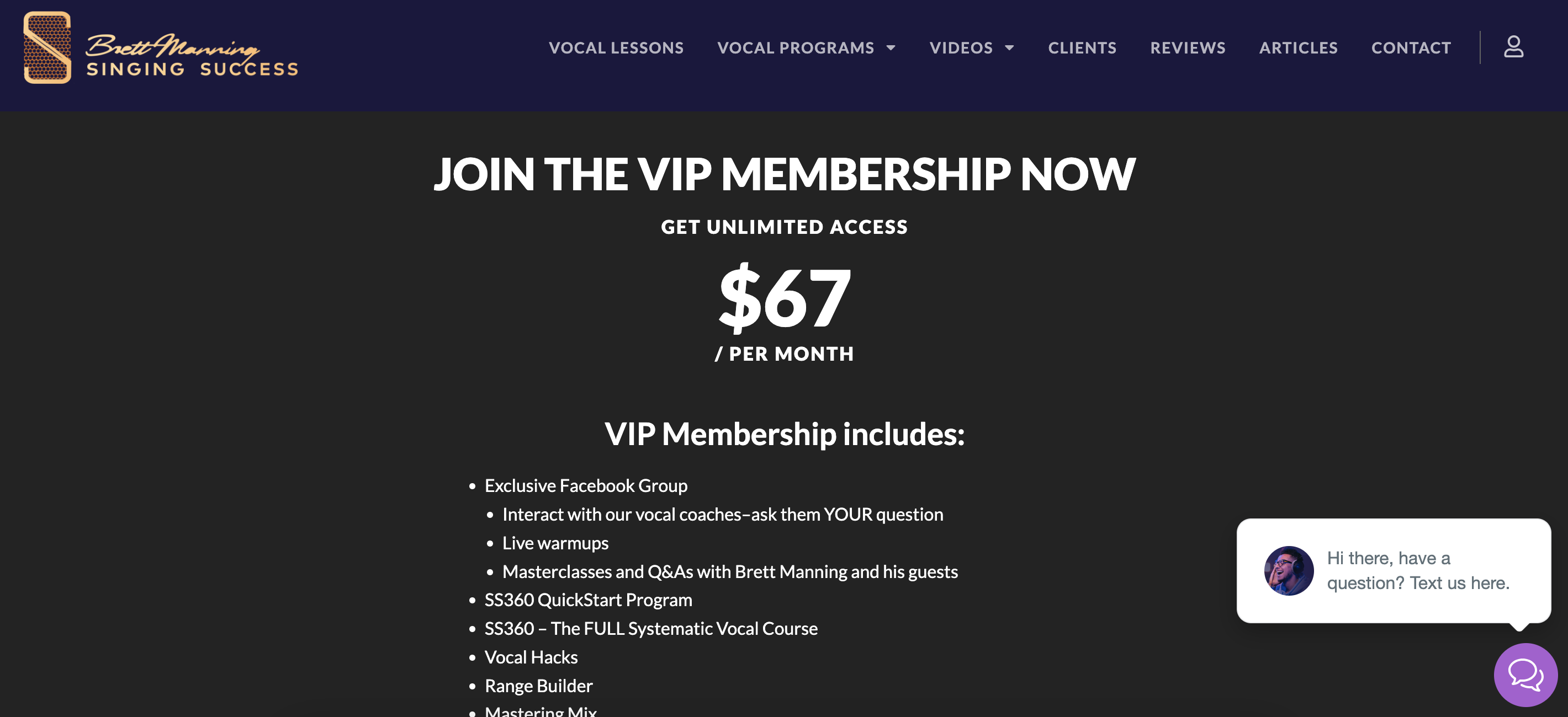 VIP membership