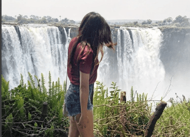 alisha at waterfall