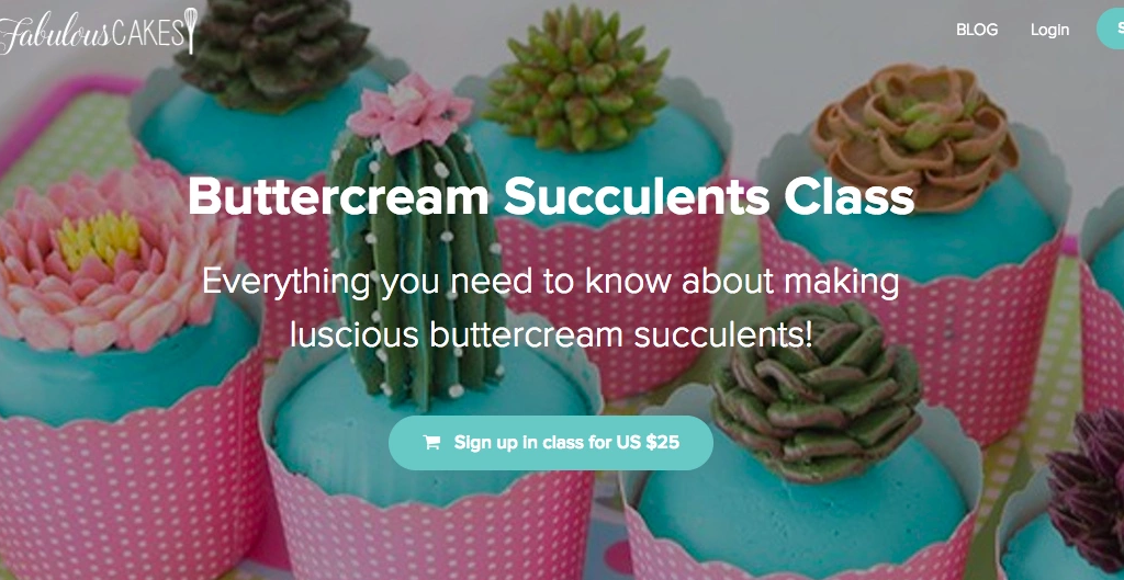 Buttercream Succulents sales page