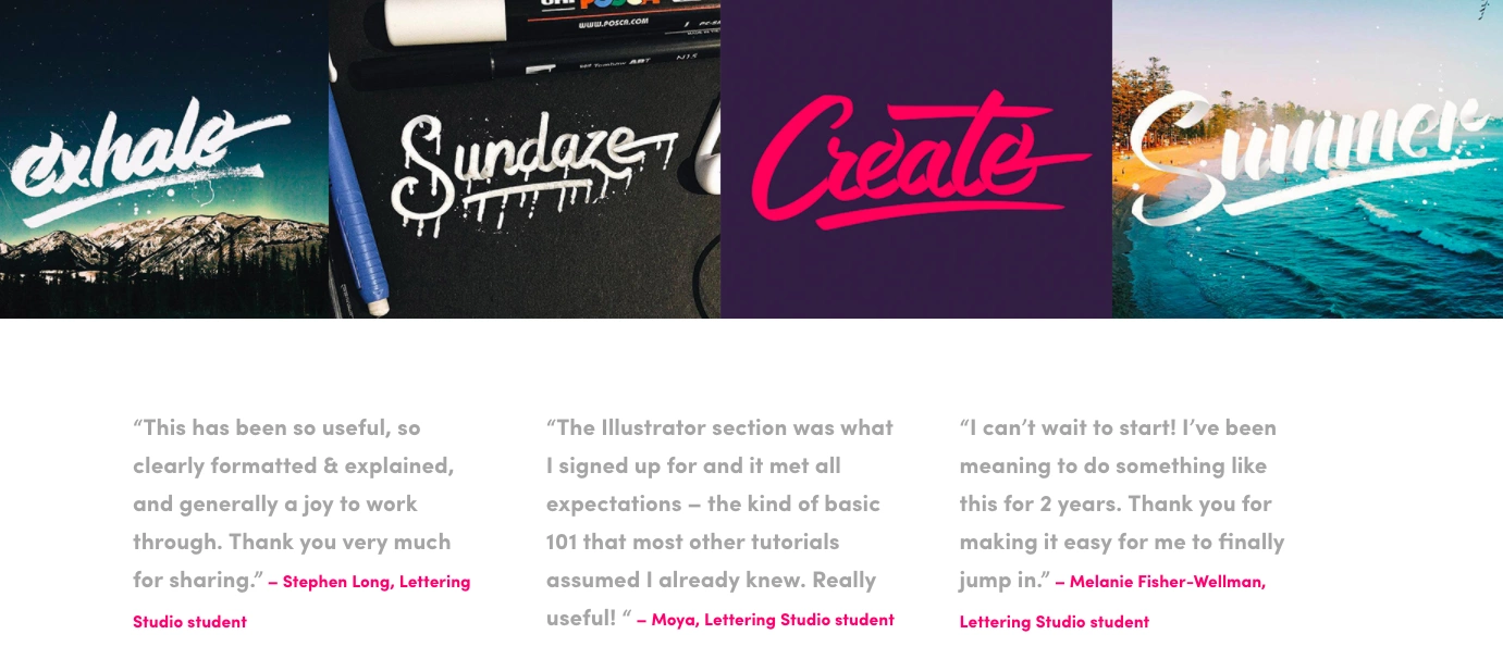 lettering studio testimonials