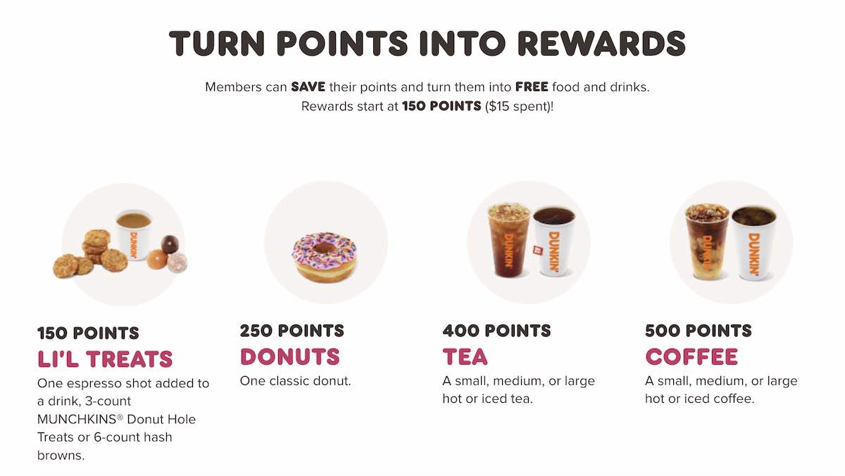 dunkin rewards example