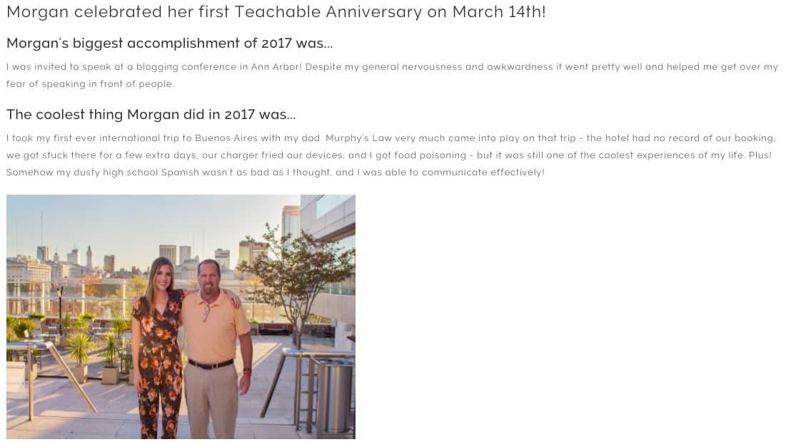 First Teachable Aniversary