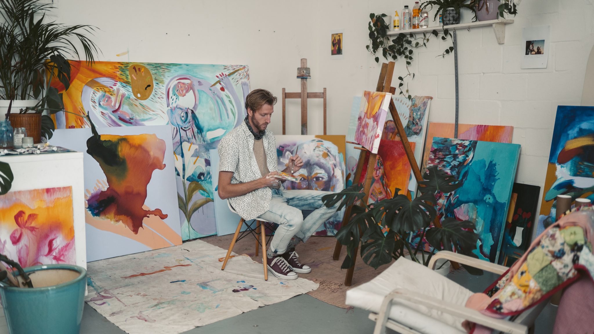 painter in a studio