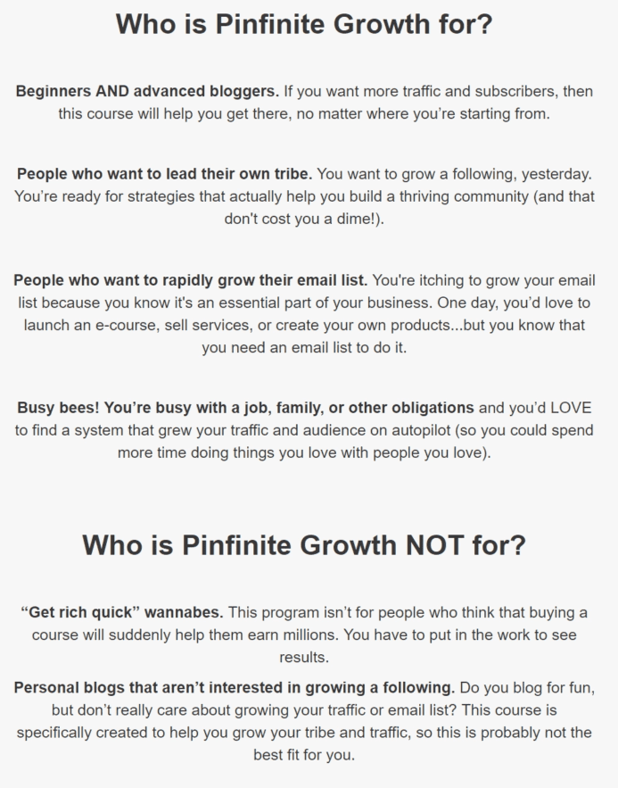 pinfinite growth