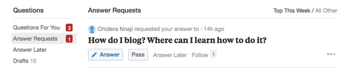 Quora question