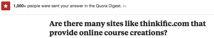 Quora newsletter