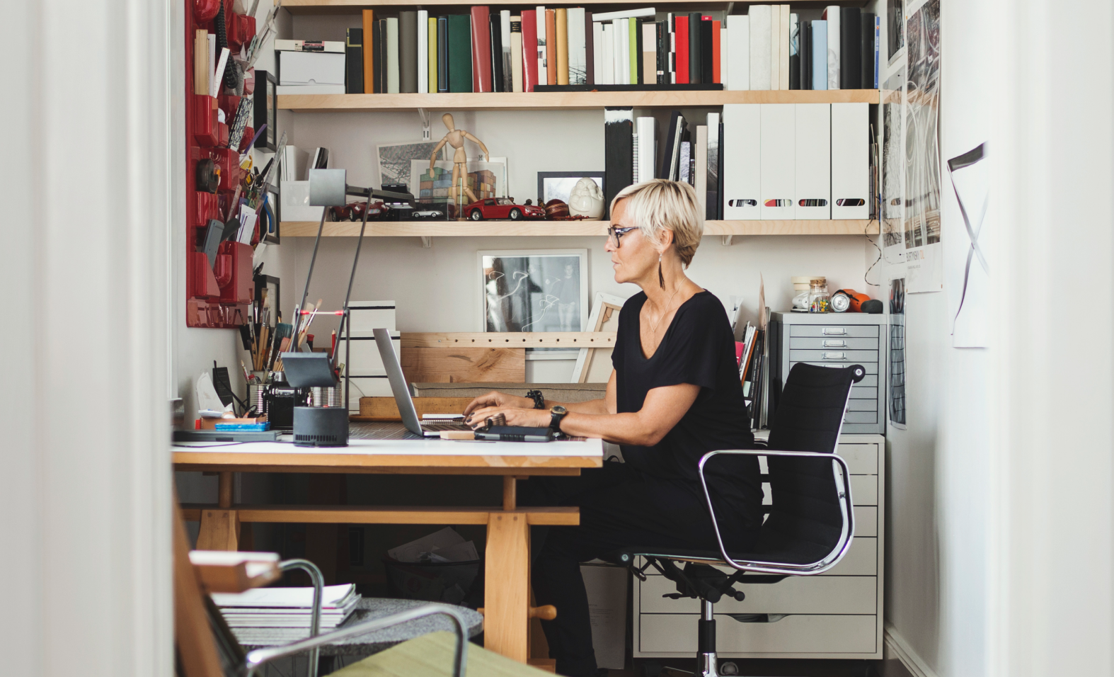 woman at desk