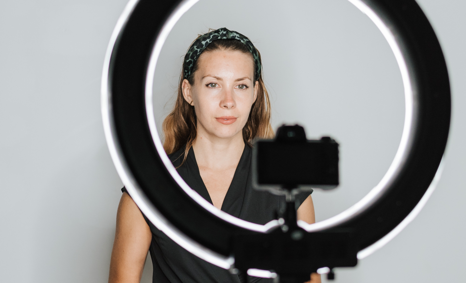 woman speaking to camera