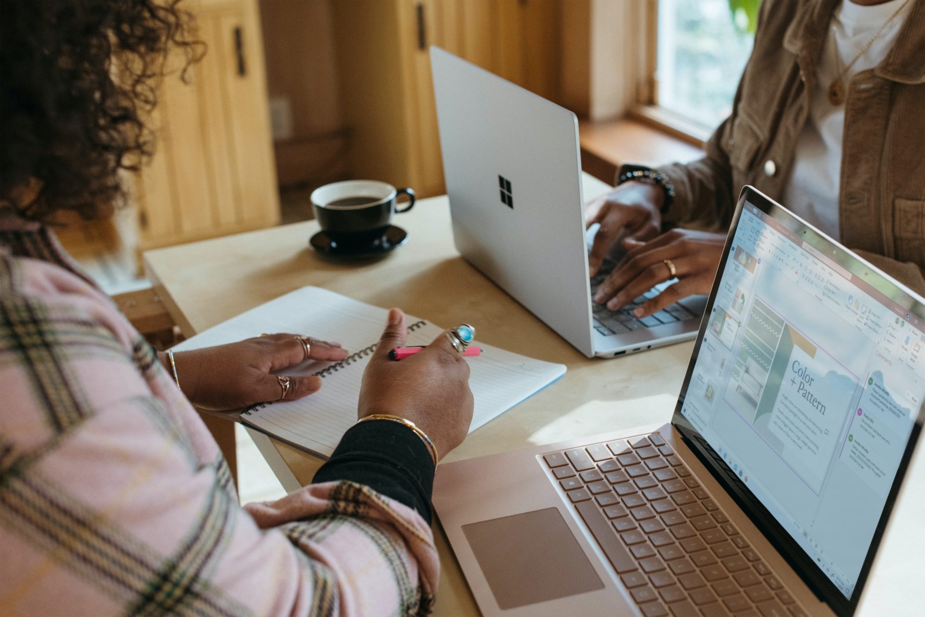 women working at computers