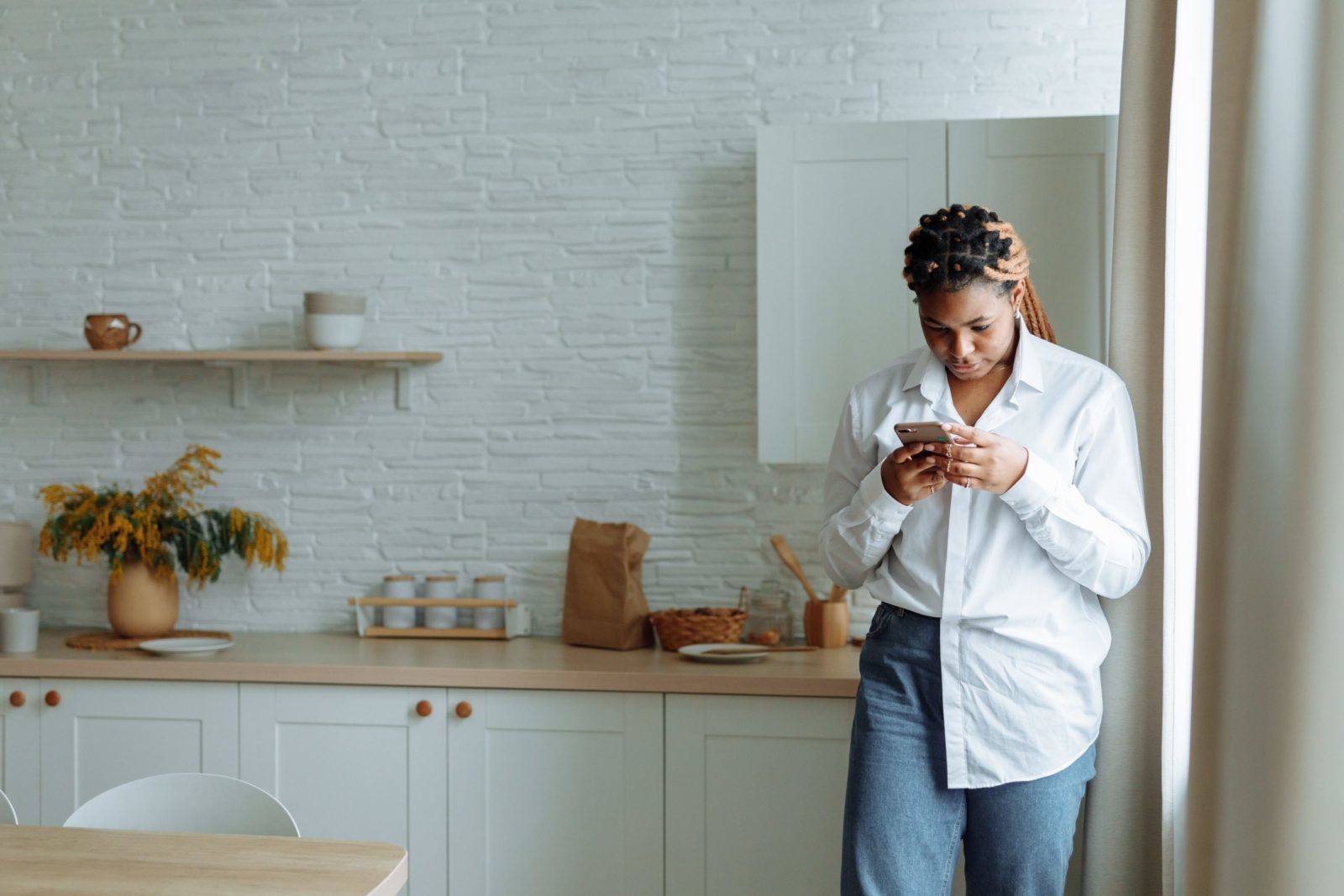 woman on phone