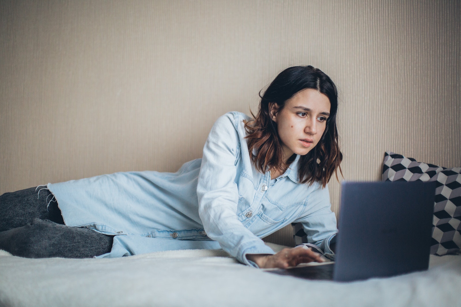 person working at home