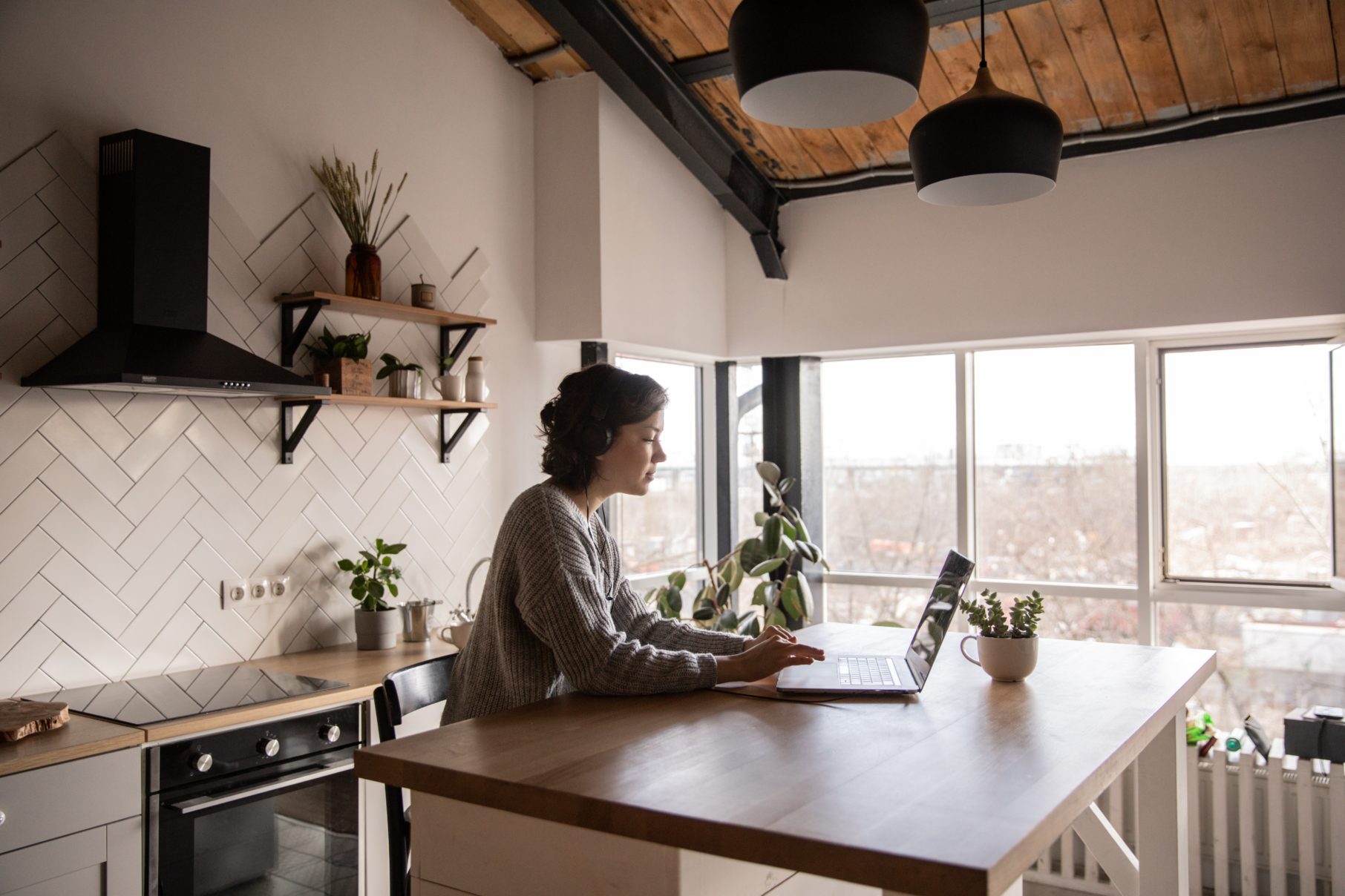 woman working at computer