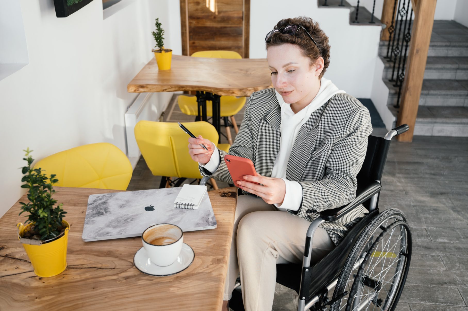 woman at desk