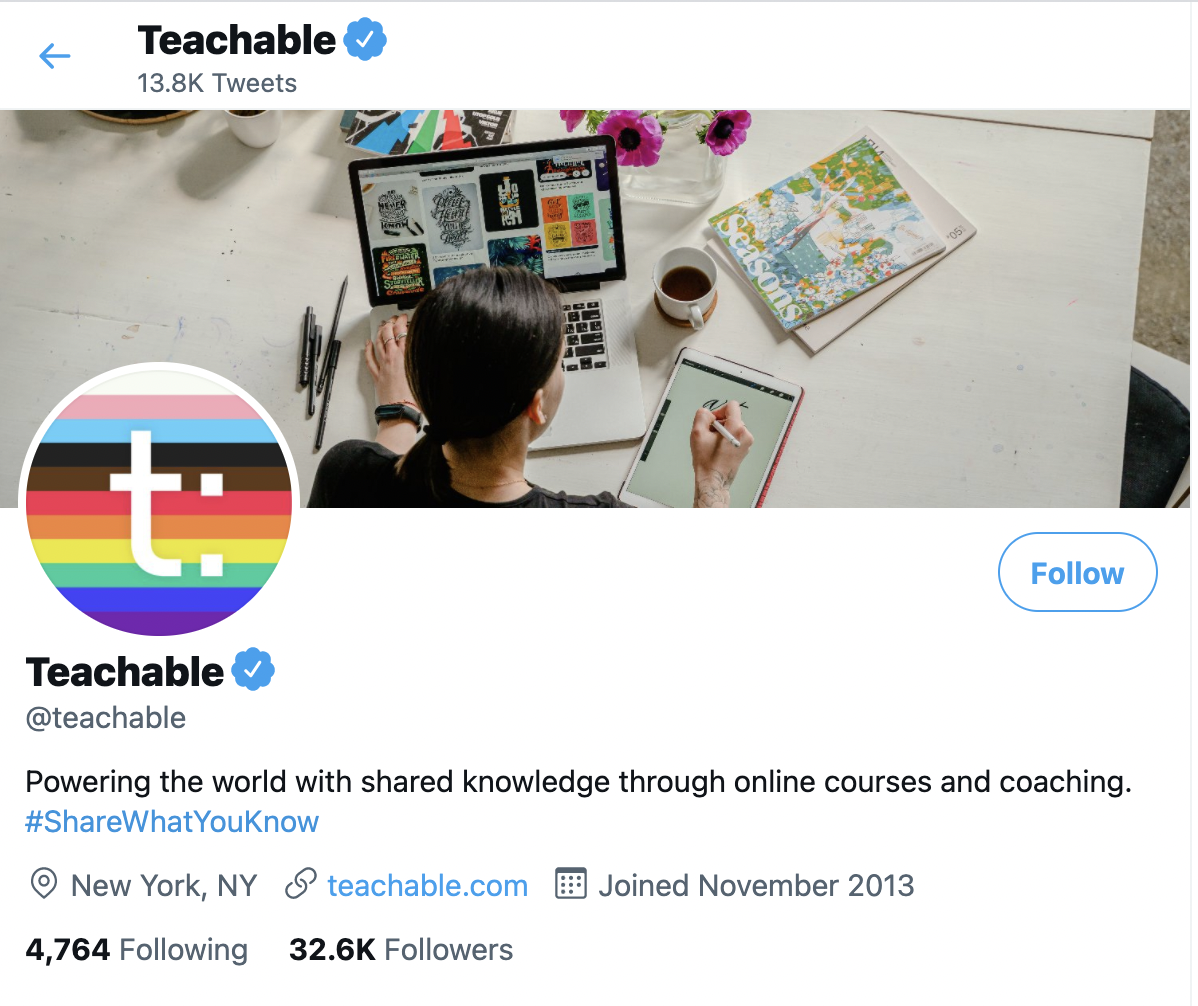 teachable twitter header