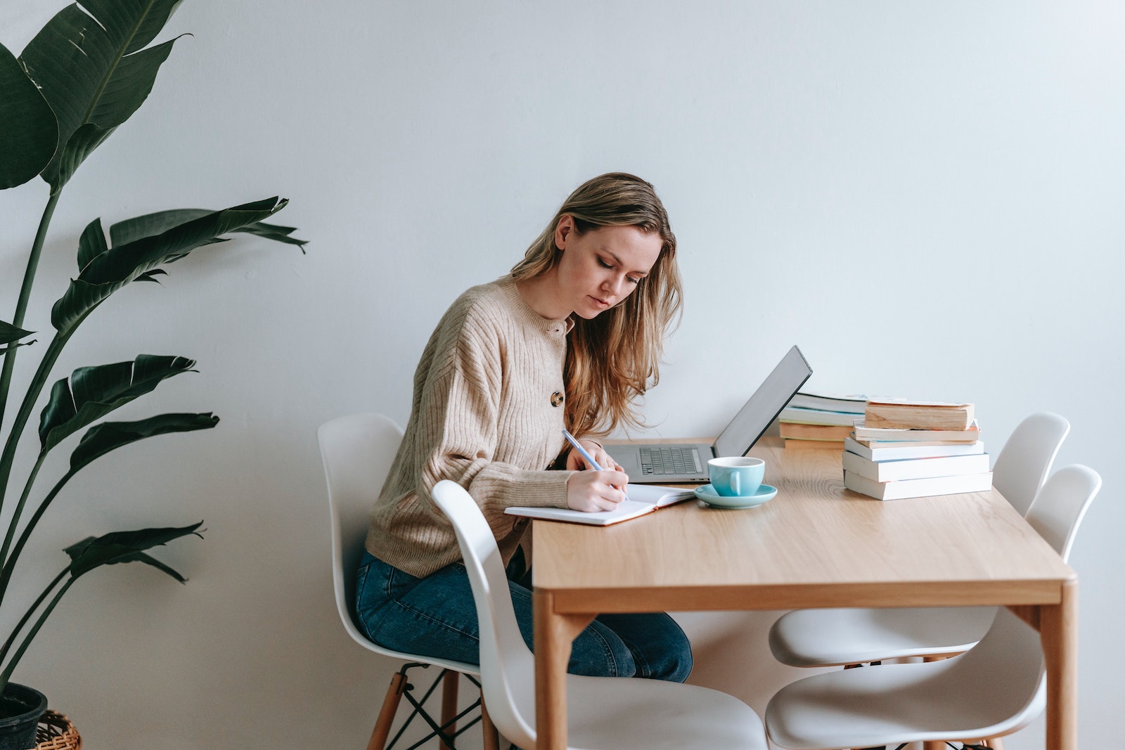 person working at home