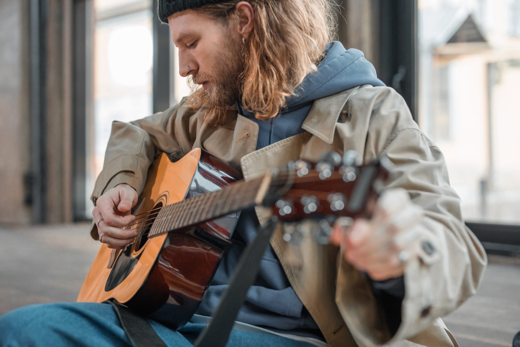 man playing guitar