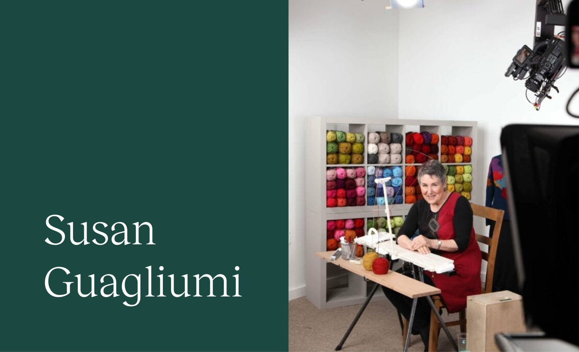 Susan Guagliumi knitting machine expert teaching