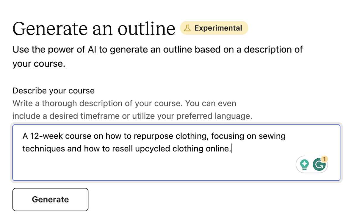 course curriculum generator