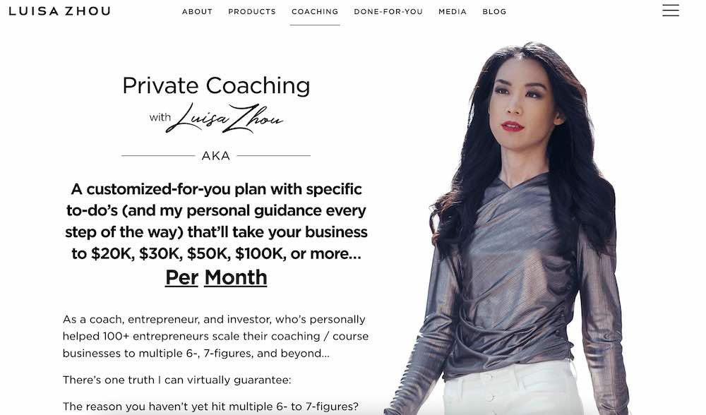 luisa zhou coaching page