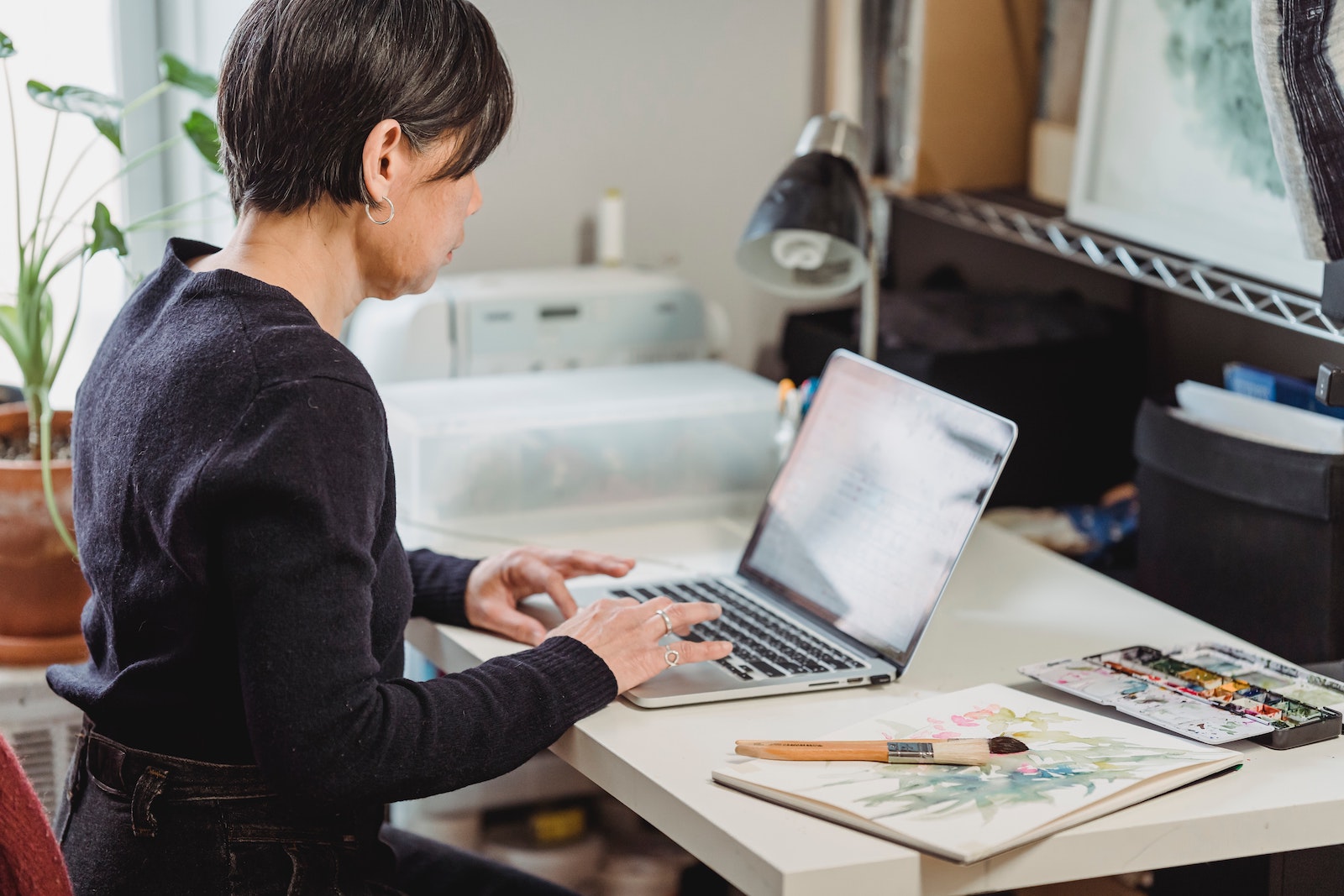 woman working at computer