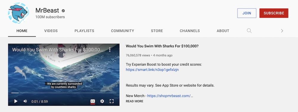 youtube sponsorships example