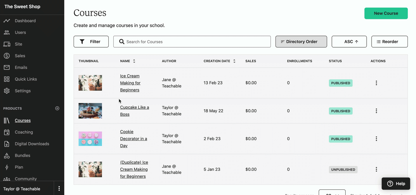 Lesson editor in admin